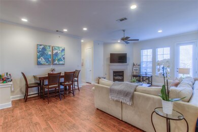 Open concept in the large living and dining area.