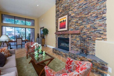stone fireplace