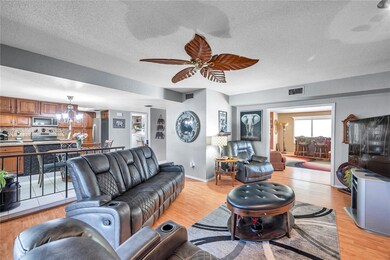 Family room looking in to kitchen