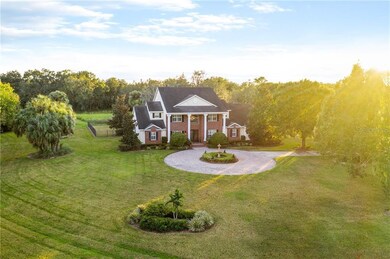 Mature Florida landscape blends well with the esta