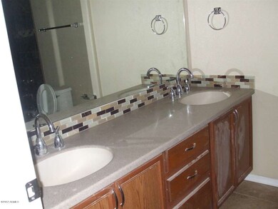Double sinks in master bedroom