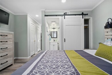 Bunkbeds removed and looking toward bath and close
