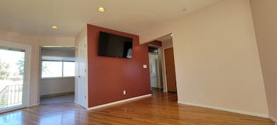 Unfurnished room featuring recessed lighting and light wood-style flooring