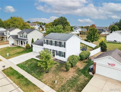 Aerial view of residential area