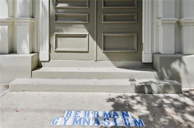 The entrance to the once city-owned Behrman Gym -