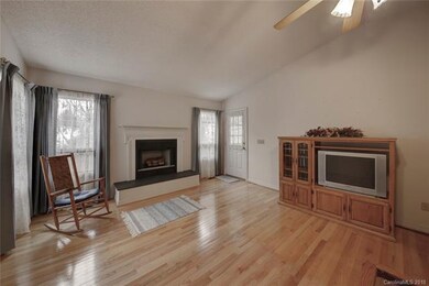 Great room with cathedral ceiling