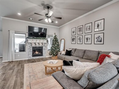 Living room featuring hardwood / wood-style floors