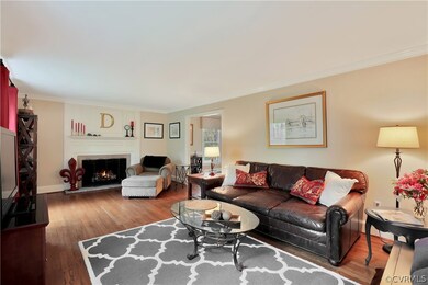 Beautiful family room offers fireplace with decora