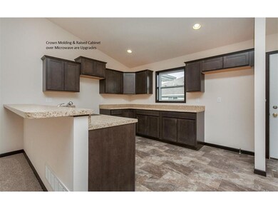 Kitchen with raised Breakfast Bar