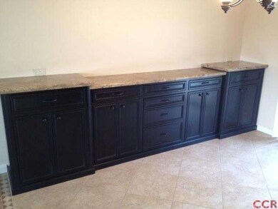 Built in cabinets in dining area