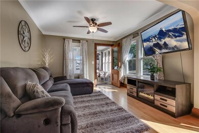 Lots of natural light and beautiful wood floors!