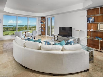 Bright and open living room with large windows all