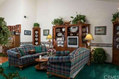 Vaulted ceilings make this room look and feel spac