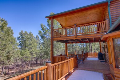 Covered deck on top level