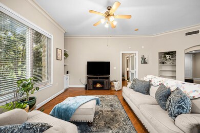 View from dining room into living room