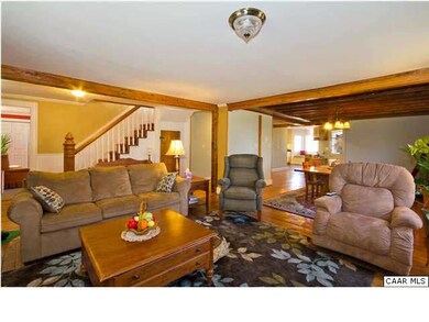 Greatroom features Heart Pine Flooring and Exposed