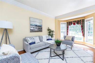 Living room featuring hardwood / wood-style floori