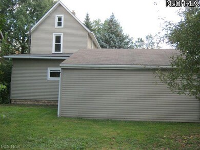 Back of house & attached garage