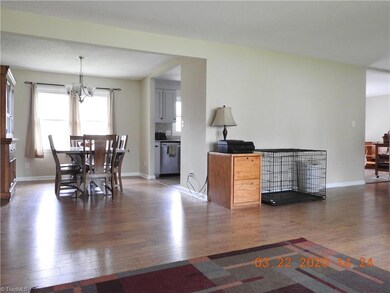 View of LR and DR and part of the kitchen. This is a very large room.