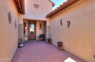 Paver courtyard & glass door