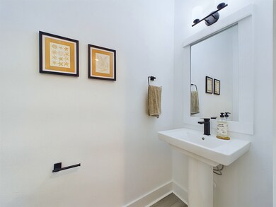Half Bath on First floor walking in from the front