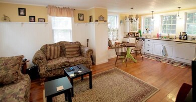 Combined living room & kitchen.