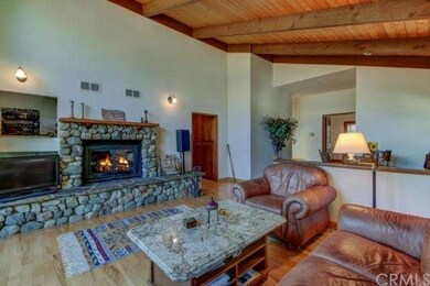 Handsome river rock fireplace