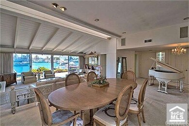 The great room overlooks the bay.
