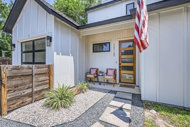 Property entrance featuring board and batten sidi