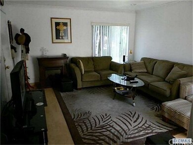 living room with small private patio