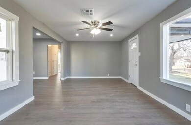 Spare room with recessed lighting, visible vents, 