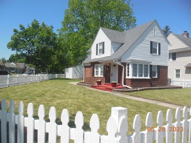 east side front and garage