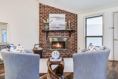 Wood burning fireplace