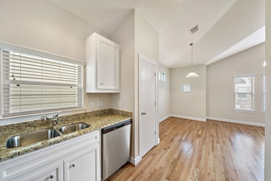Kitchen open to living area.