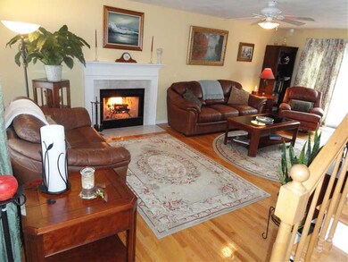 Living Room. Fireplace Living Room with Hardwood F