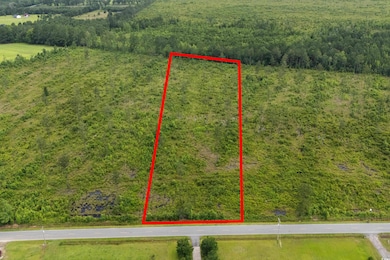 View of property location with a forest and property boundaries highlighted