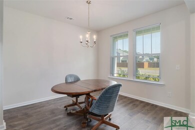 Beautiful hardwood floors in dining room