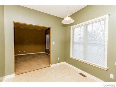 Eating area off of kitchen