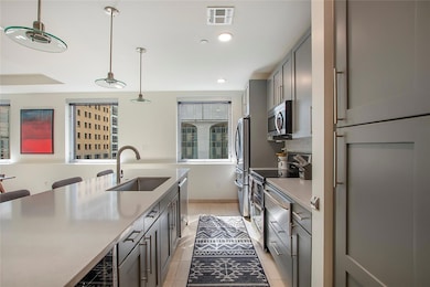 Updated kitchen with built-in Marvel wine cooler, 