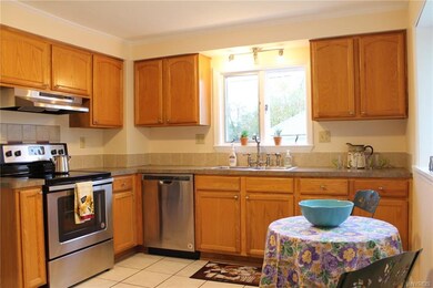 Kitchen overlooking the yard