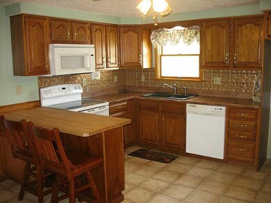 Kitchen. Tin backsplash!