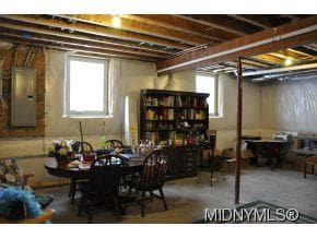 basement with high ceilings