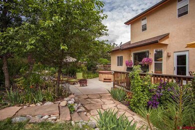 Private patio with hot tub