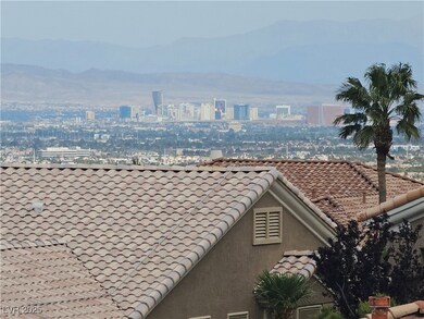 rear yard view of water of downtown Las Vegas and