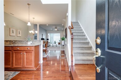 Front Entrance Leading to Kitchen and Family Room.