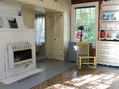 Living Room. Gas heater for chilly...