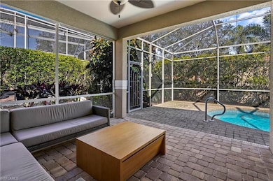 View of patio featuring ceiling fan, outdoor loung
