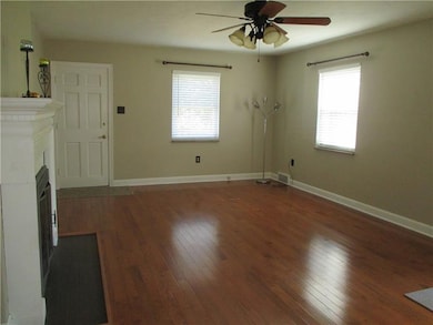 Living Room with gleaming hardwood floors