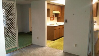 Galley kitchen to dining rm