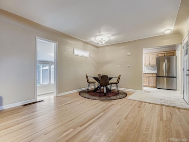 Living and dining in this open space.